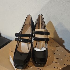 Mix No. 6 Glossy Black Mary Jane Heels